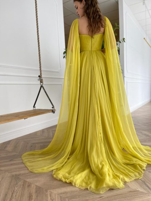 Teuta matoshi-Anna Silky Citrine Gown