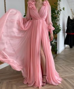 Teuta matoshi-Blooming Pink Rose Gown 2