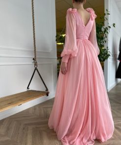 Teuta matoshi-Blooming Pink Rose Gown