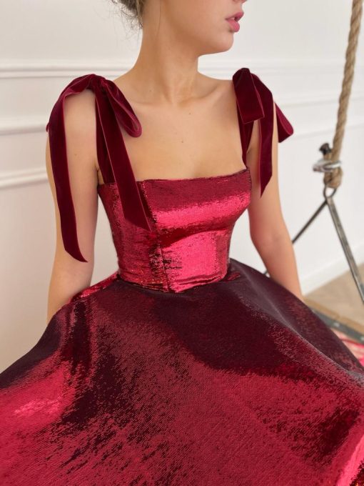 Teuta matoshi-Forever Carmine Dress