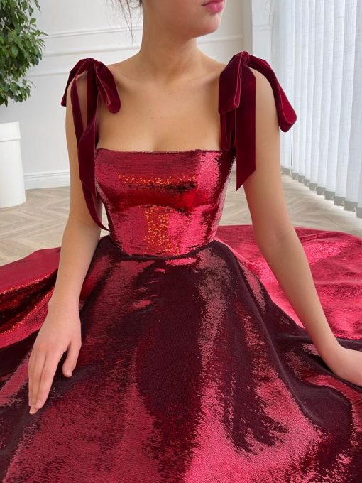 Teuta matoshi-Forever Carmine Dress - Image 3