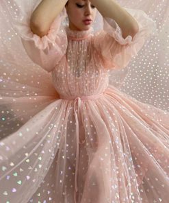 Teuta matoshi-Pink Hearty Gown