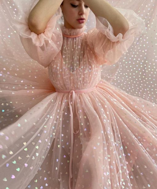 Teuta matoshi-Pink Hearty Gown
