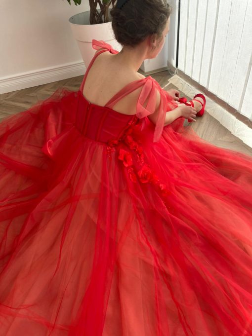 Teuta matoshi-Red Reverie Gown - Image 2