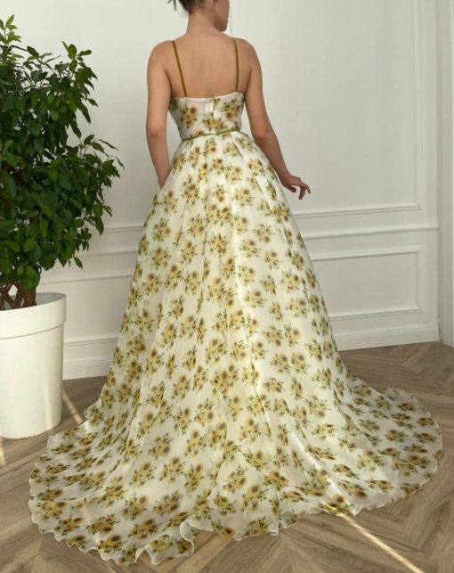 Teuta matoshi-Sunflower Organza Gown