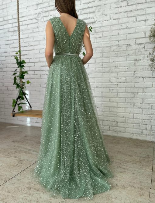 Teuta matoshi-Sage Snowdrop Gown - Image 2
