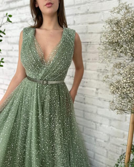 Teuta matoshi-Sage Snowdrop Gown