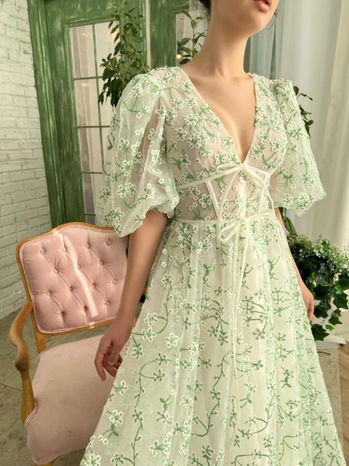 Teuta matoshi-Mint Camelia Gown - Image 2