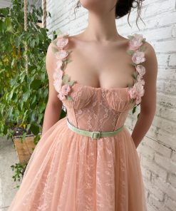 Teuta matoshi-Peach Lily Dress
