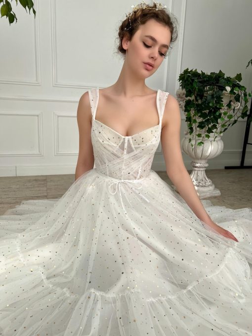 Teuta matoshi-Starlit Cloud Midi Dress - Image 2