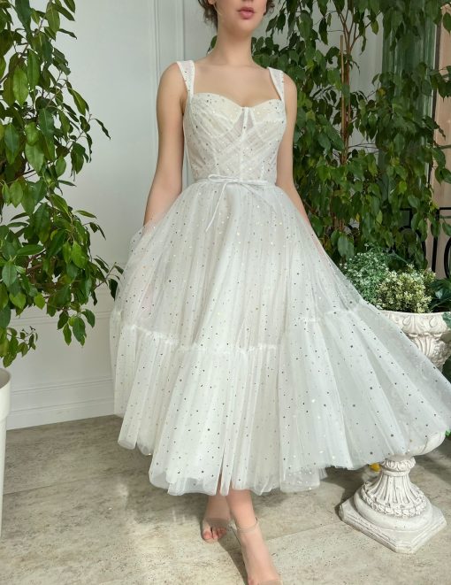 Teuta matoshi-Starlit Cloud Midi Dress