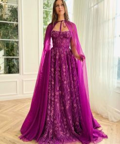 Teuta matoshi-Hearty Amethyst Allure Gown