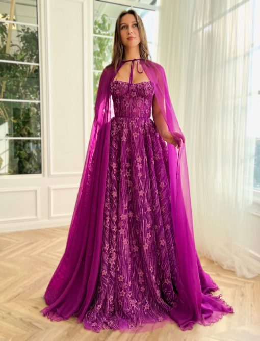 Teuta matoshi-Hearty Amethyst Allure Gown