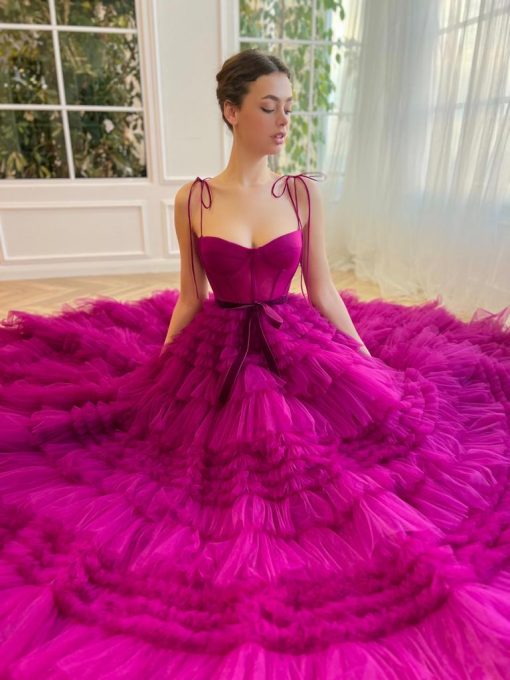 Teuta matoshi-Ruffled Romance Gown