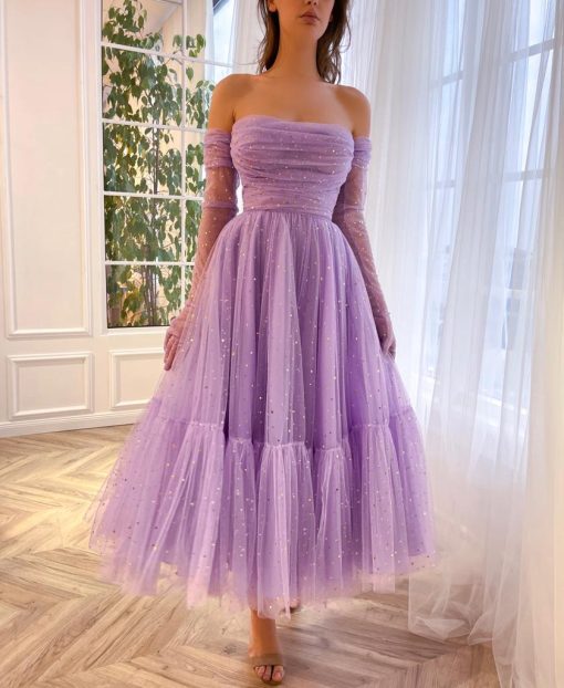 Teuta matoshi-Lilac Lullaby Midi Dress - Image 2