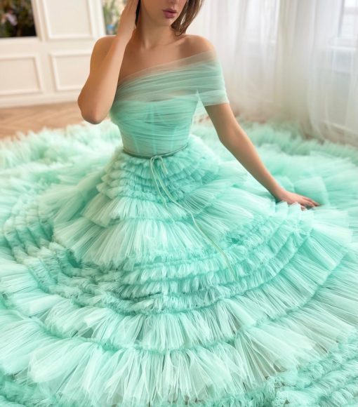 Teuta matoshi-Turquoise Temptation Gown