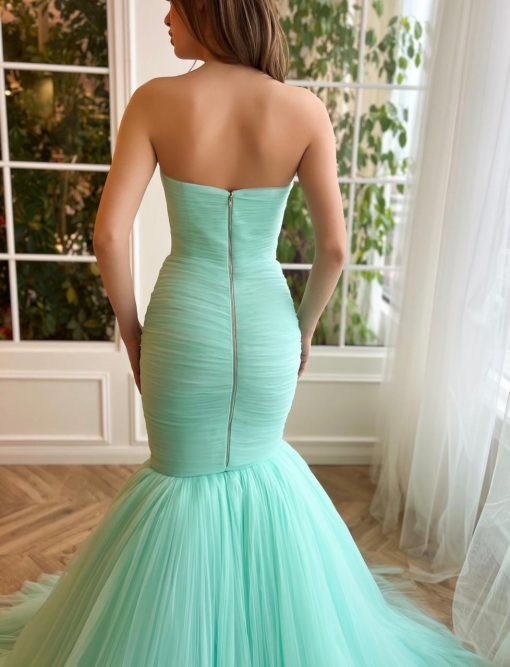 Teuta matoshi-Turquoise Temptation Mermaid Dress - Image 2