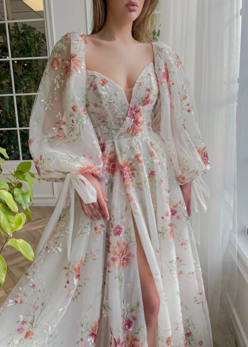Teuta matoshi-Cataleya Blossom Soirée Gown