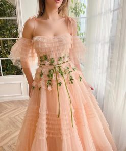 Teuta matoshi-Peach Twilight Elegance Gown 2