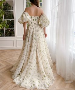 Teuta matoshi-Ethereal Organza Floral Gown 2