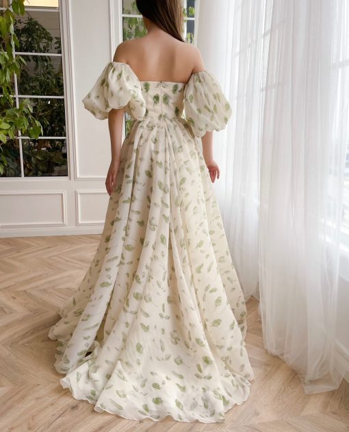 Teuta matoshi-Ethereal Organza Floral Gown - Image 2