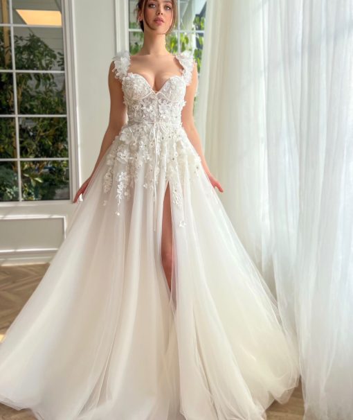 Teuta matoshi-Timeless Floral Bridal Gown