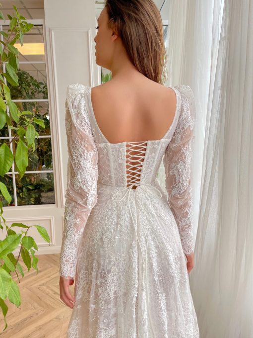 Teuta matoshi-Ethereal Lace Reverie Gown - Image 2