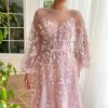 Teuta matoshi-Blushed Rose Bouquet Dress 4