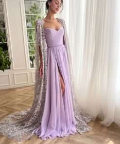 Teuta matoshi-Lavender Regalia Cascade Gown