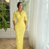 Teuta matoshi-Lemon Blossom Mermaid Dress