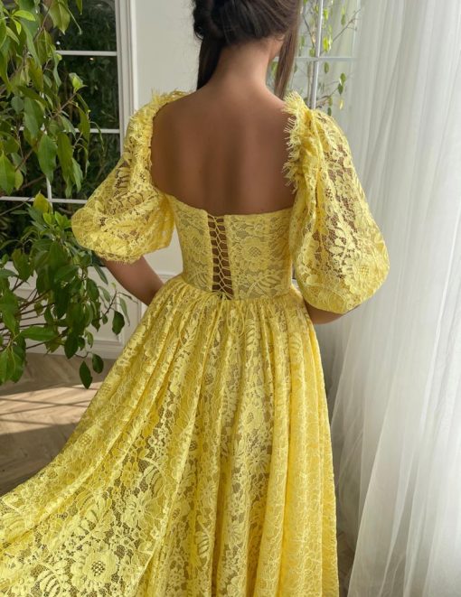Teuta matoshi-Lemon Blossom Midi Dress - Image 2