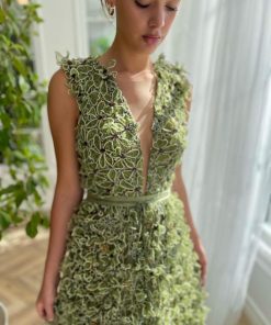 Teuta matoshi-Botanical Foliage Gown