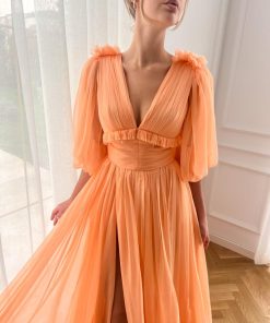 Teuta matoshi-Melon Oasis Draped Gown 2