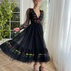 Teuta matoshi-Nightfall Bouquet Midi Dress
