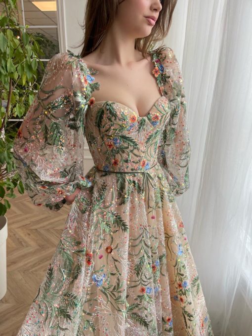 Teuta matoshi-Whispering Forest Train Gown
