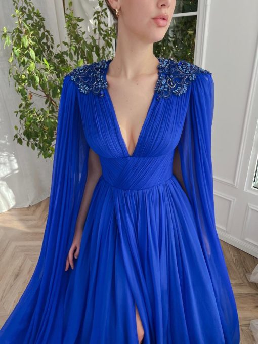 Teuta matoshi-Sapphire Wave Gown