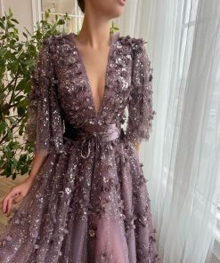 Teuta matoshi-Mauve Posh Gown