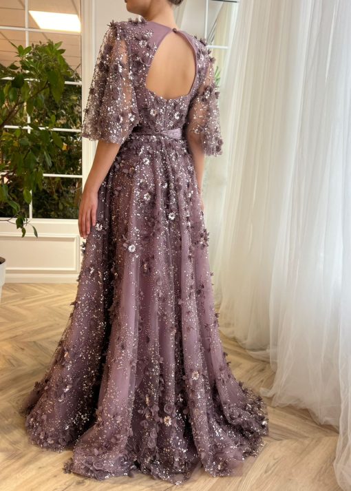 Teuta matoshi-Mauve Posh Gown - Image 2