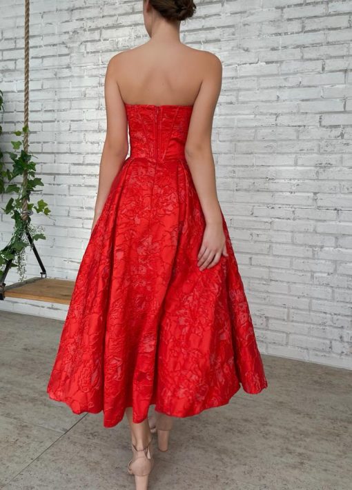 Teuta matoshi-Crimson Ball Gown - Image 2