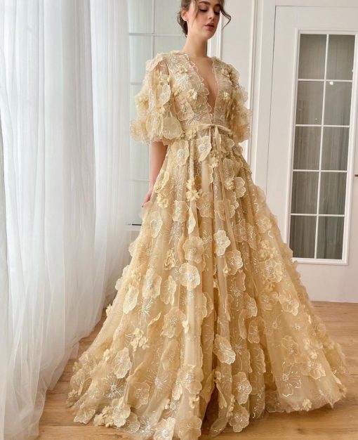 Teuta matoshi-Aurora Floral Elegance Gown