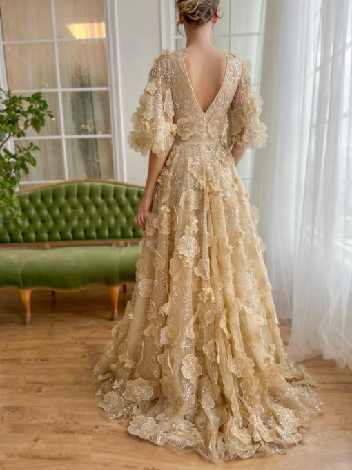Teuta matoshi-Aurora Floral Elegance Gown - Image 2