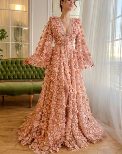 Teuta matoshi-Peach Blossom Gown - Image 2