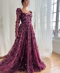 Teuta matoshi-Plum Royalty Gown 2