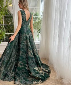 Teuta matoshi-Pine Glimmer Flair Gown