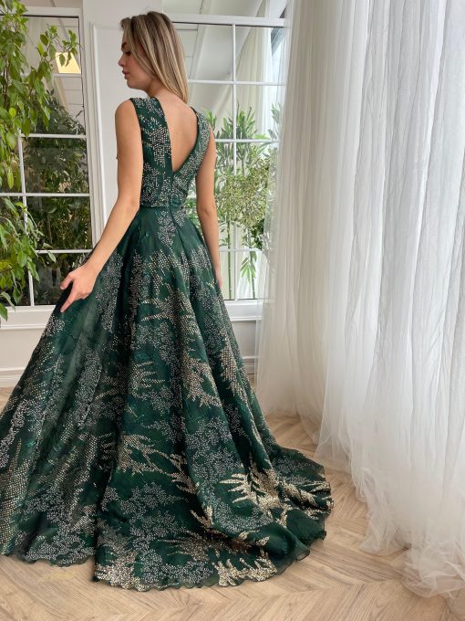 Teuta matoshi-Pine Glimmer Flair Gown