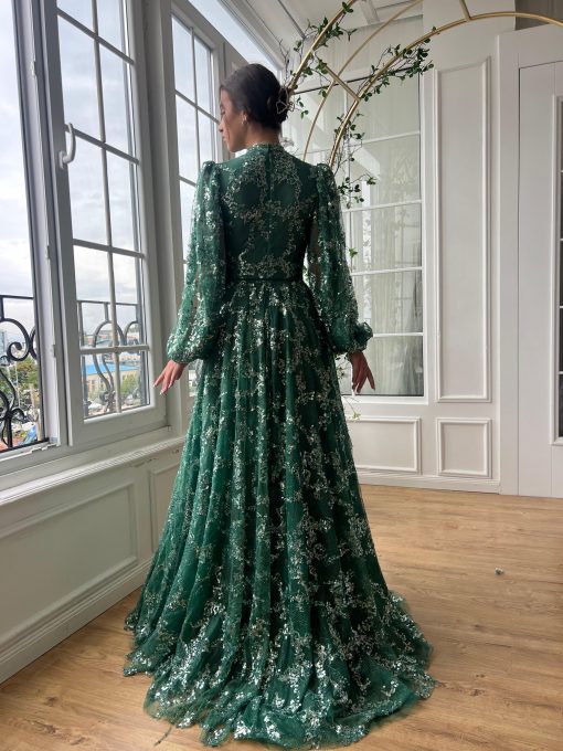Teuta matoshi-Emerald Ivy Regal Gown - Image 2