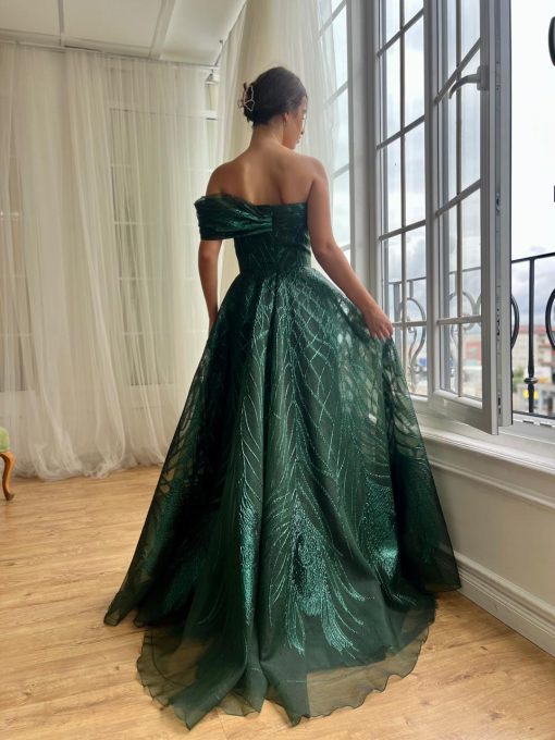 Teuta matoshi-Deep Green Gown - Image 2