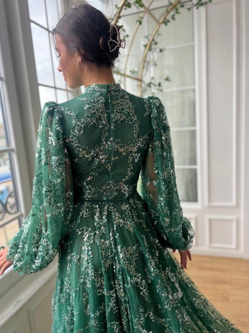 Teuta matoshi-Emerald Ivy Regal Gown