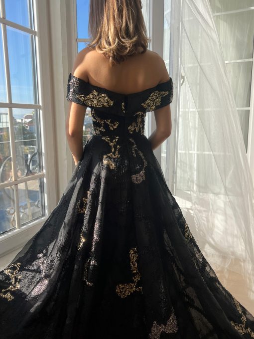 Teuta matoshi-Dark Symphony Ember Gown