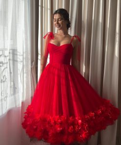 Teuta matoshi-Fiery Rose Midi Dress 2